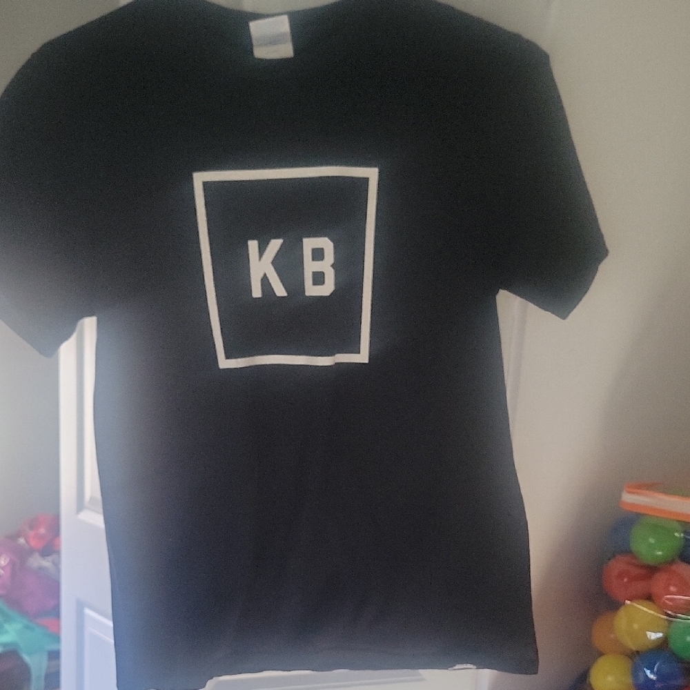Port Authority Black Kids Tee with White Logo